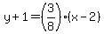 y%2B1=%283%2F8%29%28x-2%29