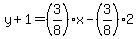 y%2B1=%283%2F8%29x-%283%2F8%292