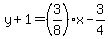 y%2B1=%283%2F8%29x-3%2F4