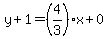 y%2B1=%284%2F3%29x%2B0