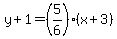 y%2B1=%285%2F6%29%28x%2B3%29