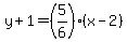 y%2B1=%285%2F6%29%28x-2%29