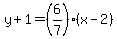 y%2B1=%286%2F7%29%2A%28x-2%29