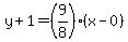 y%2B1=%289%2F8%29%28x-0%29