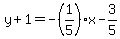 y%2B1=-%281%2F5%29x-3%2F5