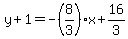 y%2B1=-%288%2F3%29x%2B16%2F3