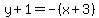 y%2B1=-%28x%2B3%29
