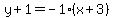 y%2B1=-1%28x%2B3%29