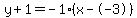 y%2B1=-1%28x--3%29