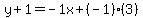 y%2B1=-1x%2B%28-1%29%283%29
