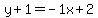 \"y%2B1=-1x%2B2\"