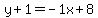 y%2B1=-1x%2B8