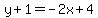 y%2B1=-2x%2B4