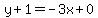 y%2B1=-3x%2B0