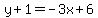 y%2B1=-3x%2B6
