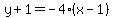 y%2B1=-4%28x-1%29