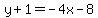 y%2B1=-4x-8