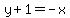 y%2B1=-x