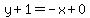 y%2B1=-x%2B0