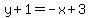 y%2B1=-x%2B3