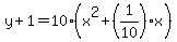 y%2B1=10%28x%5E2%2B%281%2F10%29x%29