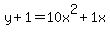 y%2B1=10+x%5E2%2B1+x