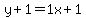 y%2B1=1x%2B1