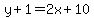 y%2B1=2x%2B10