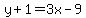 y%2B1=3x-9