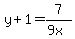y%2B1=7%2F%289x%29