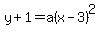 y%2B1=a%28x-3%29%5E2