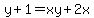 y%2B1=xy%2B2x