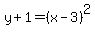 y%2B1+=+%28x-3%29%5E2