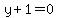 y%2B1+=+0
