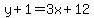 y%2B1+=+3x%2B12