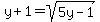 y%2B1+=+sqrt%285y-1%29