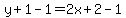 y%2B1-1=2x%2B2-1