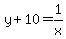 y%2B10++=+1%2Fx