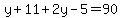 y%2B11%2B2y-5=90