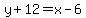 y%2B12=x-6