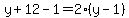 y%2B12-1=2%28y-1%29