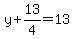 y%2B13%2F4=13