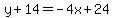 y%2B14=-4x%2B24