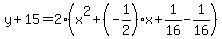 y%2B15=2%28x%5E2%2B%28-1%2F2%29x%2B1%2F16-1%2F16%29