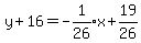 y%2B16=expr%28-1%2F26%29x%2B19%2F26