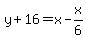 y%2B16=x-x%2F6