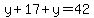 y%2B17%2By=42