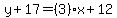 y%2B17=%283%29x%2B12