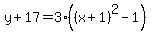 y%2B17=3%28%28x%2B1%29%5E2-1%29