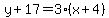 y%2B17=3%28x%2B4%29